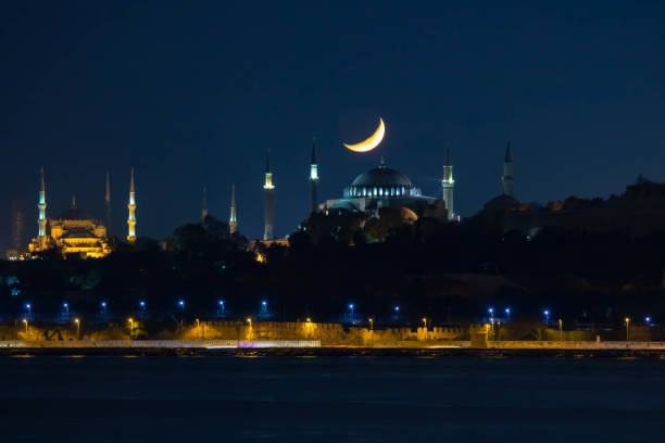 istock Hagia Sophia and Crescent Moon 1076022584