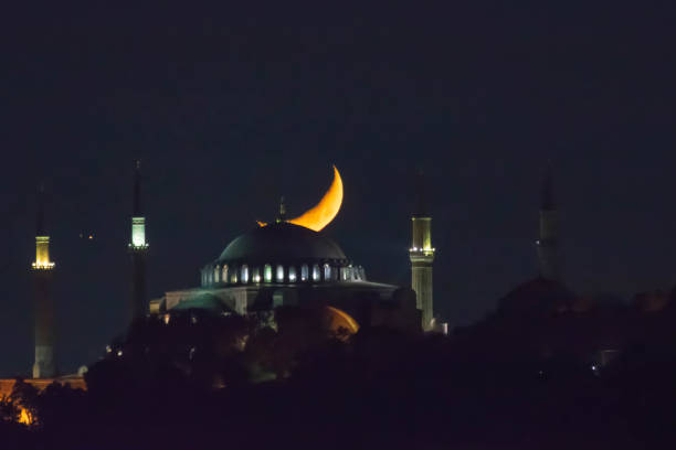 istock Hagia Sophia and Crescent Moon 1076022604