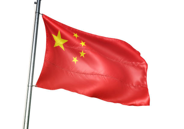 istock China chinese flag waving isolated on white background realistic 1076028128