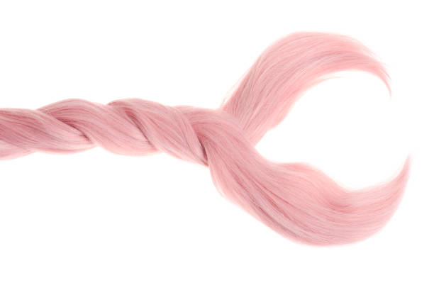 pink ponytail hair with two ends