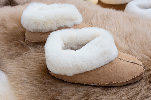 Warm soft slippers