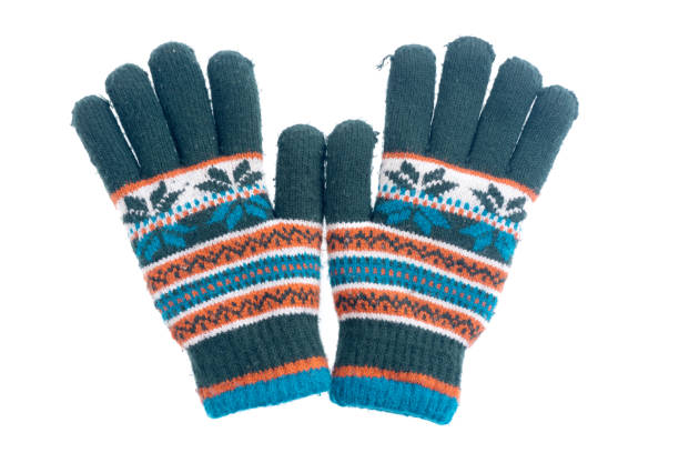 istock Multicolor children's gloves isolated on white background 1076049618