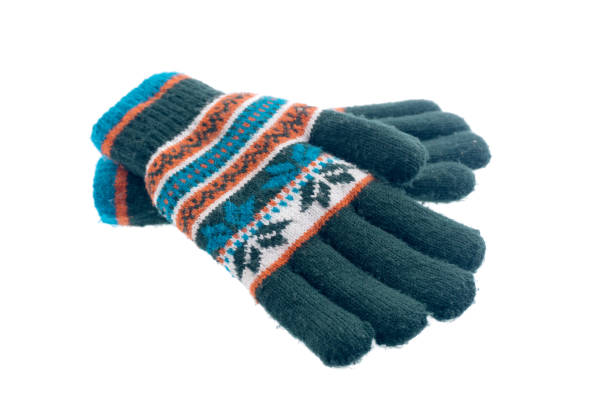 istock Multicolor children's gloves isolated on white background 1076049810