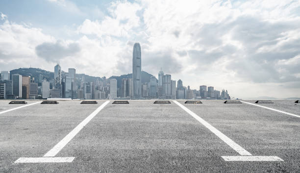 istock Empty ground and buildings in Hong Kong 1076055198
