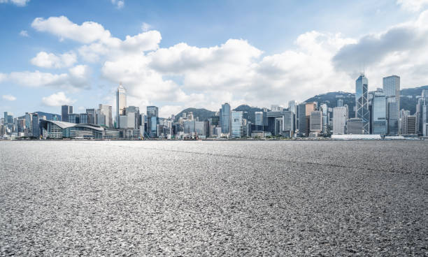 istock Empty ground and buildings in Hong Kong 1076058582