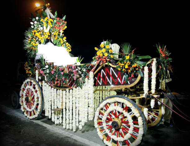 Royal Indian Horse drawn wedding carriage