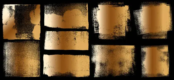Vector illustration of Grunge Brush Stroke Paint Boxes Backgrounds