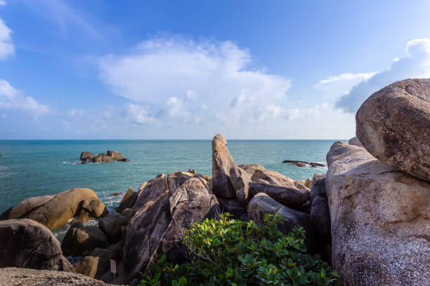 istock Hin Ta and Hin Yai Rocks ( grandmother and grandfather) in Koh Samui, Thailand 1076082556