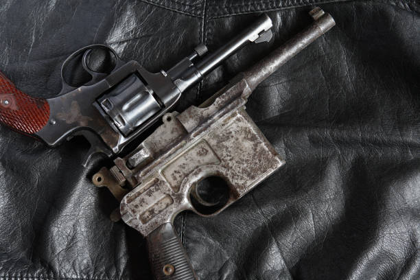 istock Old Revolver And Pistol 1076083316