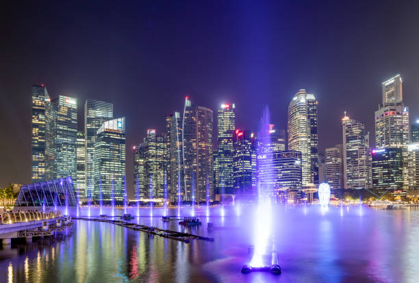 Light Fountain in Marina Bay, Singapore