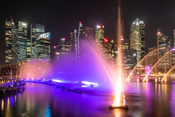 istock Light Fountain in Marina Bay, Singapore 1076092300