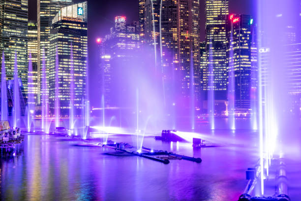 istock Light Fountain in Marina Bay, Singapore 1076092596