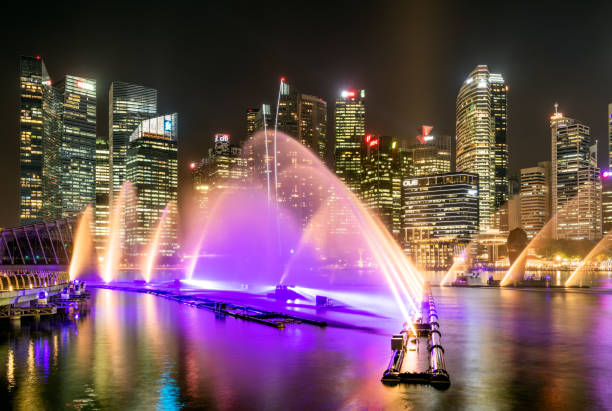 istock Light Fountain in Marina Bay, Singapore 1076092628