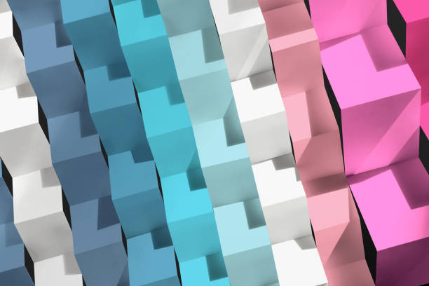 istock Composition of folded paper in geometric shapes, texture background 1076095830