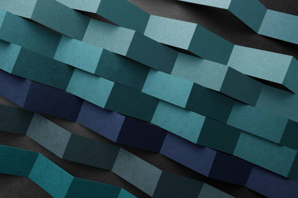 istock Composition of folded paper in geometric shapes, texture background 1076096650