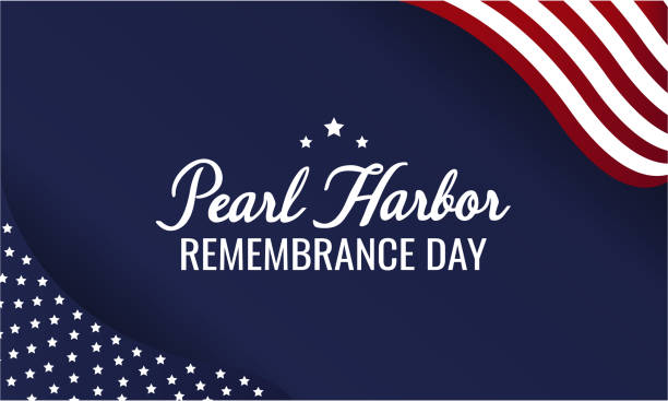 Pearl harbor Pearl Harbor remembrance day card or background. vector illustration. pearl harbor stock illustrations