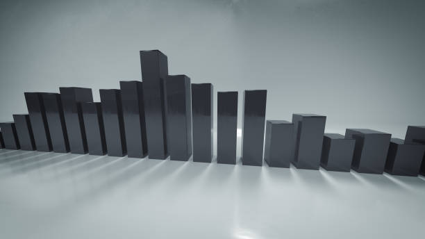 istock Gray bars of spectrum analyzer 3D render illustration 1076107162