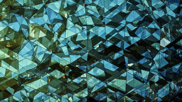 istock Triangulated polygonal futuristic glass surface abstract 3D rendering 1076107210