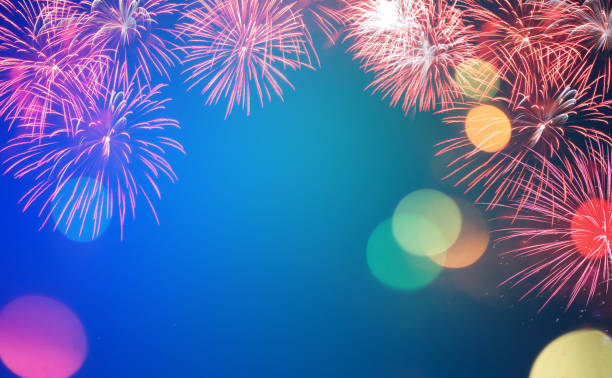 istock colorful firework in vintage color style for background 1076118586