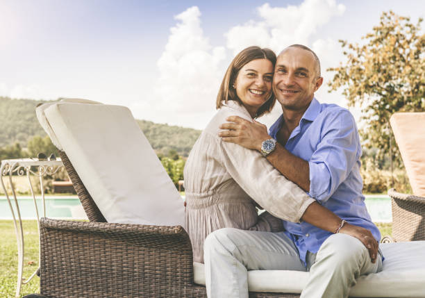 istock Senior couple planning vacation at summer 1076119318