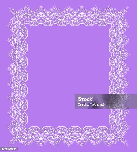 Simple Lace Frame White Lace Frame Stock Illustration - Download Image Now - Abstract ...