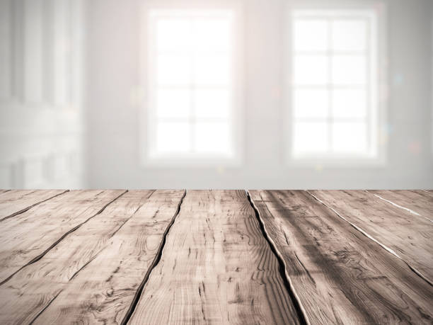 istock Table background Interior of modern living room 3D rendering 1076129412