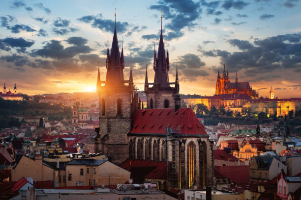istock Tynsky temple in Prague 1076137618