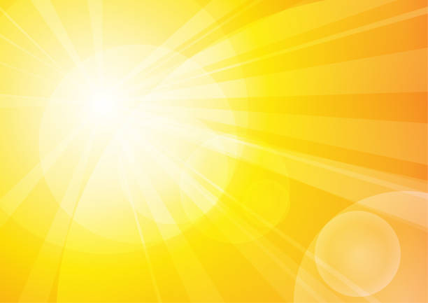 istock Vector : Abstract bokeh and stripe with sunshine on yellow and orange background 1076137656