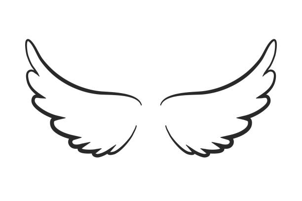 Angel wings icon - stock vector