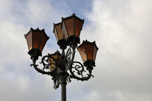 Traditional street lights on Place de la Concorde