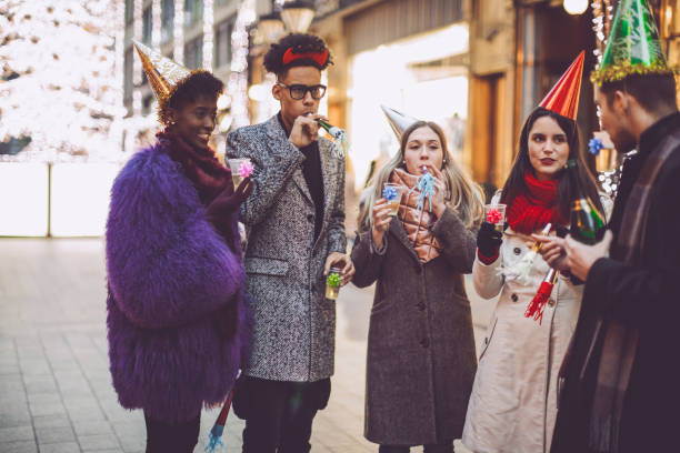 istock Friends celebrating the New Year's Eve 1076186534