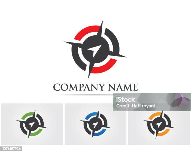 Compass Logo Signs And Symbols Stock Illustration - Download Image Now - Navigational Compass, Logo, Adventure