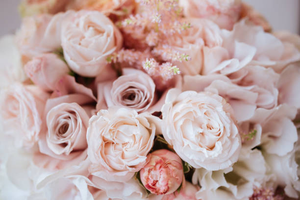 istock Wedding flowers, bridal bouquet closeup. 1076188392