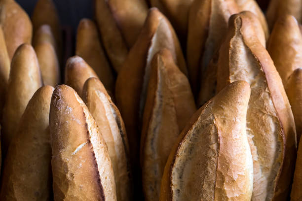 istock Fresh fragrant bread on the table. Food concept 1076190576