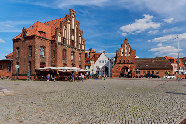istock oldtown and world heritage Wismar 1076206002