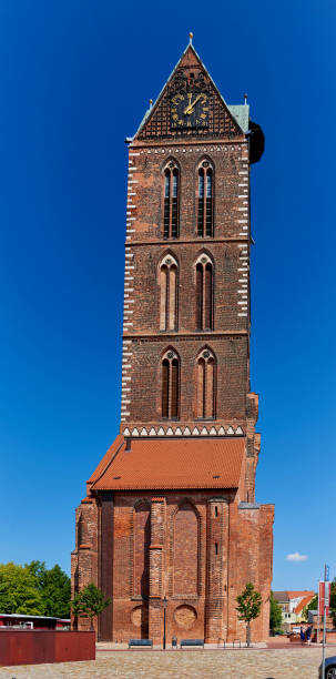 istock oldtown and world heritage Wismar 1076219868