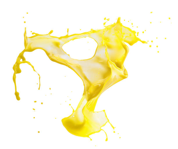 istock yellow paint splash isolated on a white background 1076224374