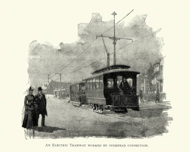 istock Victorian electric street tram, USA, 19th Century 1076231088