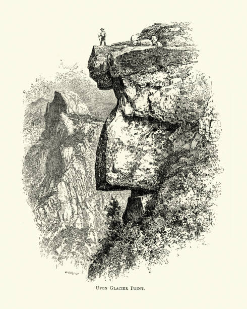 istock Glacier Point, above Yosemite Valley, in California 19th Century 1076234372