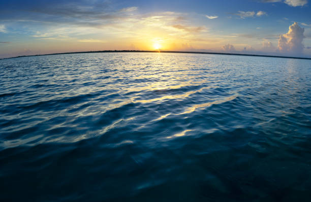Panorama of lagoon at Bacalar, Mexico