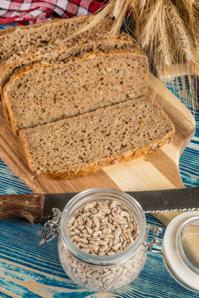 istock Sliced traditional wholemeal bread. 1076242634