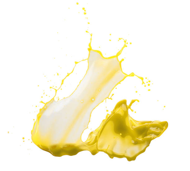 istock yellow paint splash isolated on a white background 1076263278
