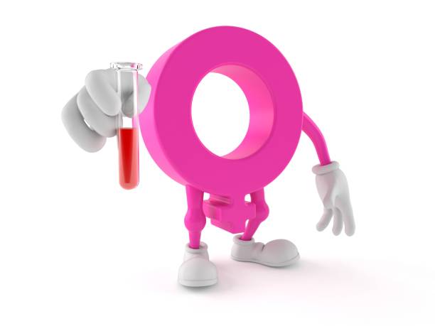istock Female gender symbol character holding flask 1076273720