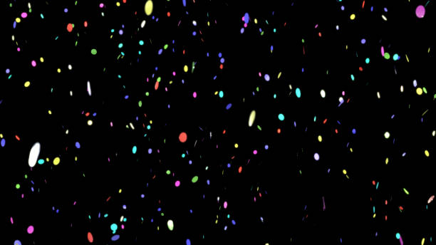 istock Colorful confetti overlay 3d rendering, illustration 1076274426