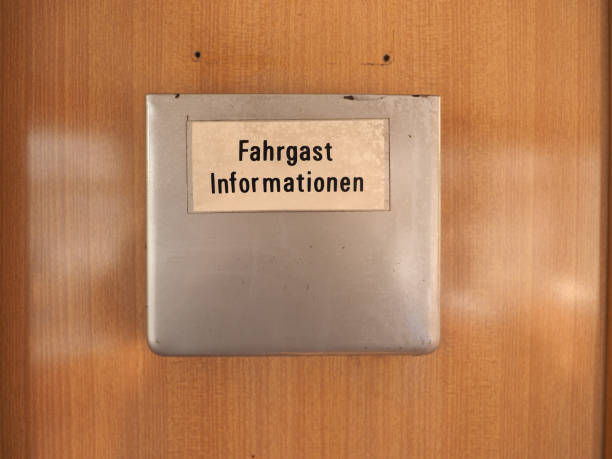 istock Passenger information sign on German tram 1076274746