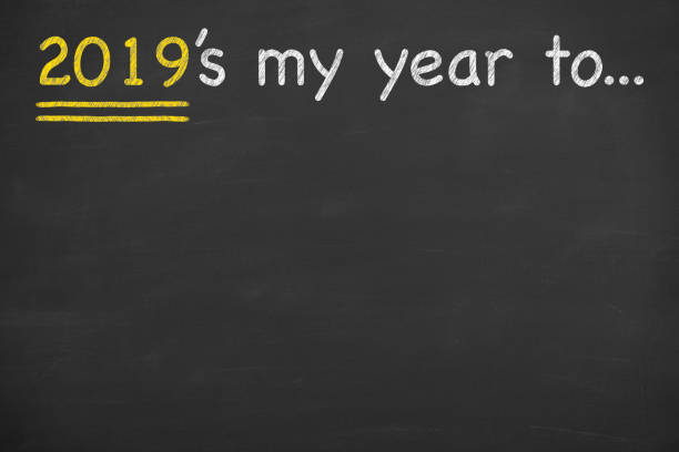 istock 2019's my year to... on Chalkboard Background 1076275036