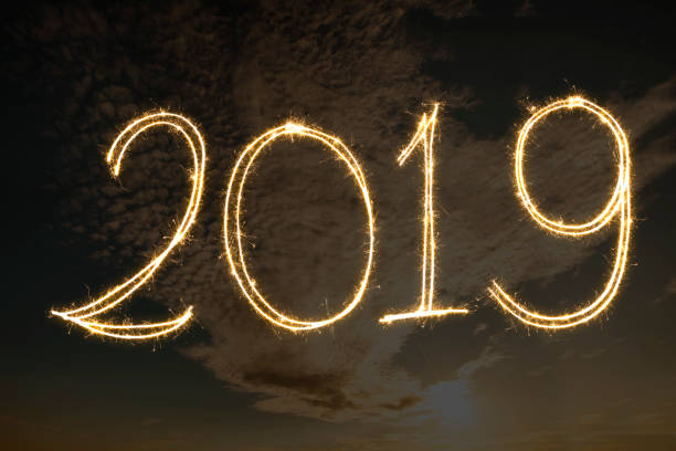 istock Happy New Year 2019 with Sparklers 1076276692