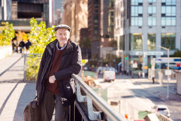 istock Senior Man Enjoying the High Line Park in NYC 1076286002