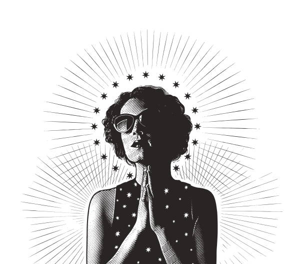 współczesna matka boża z guadalupe - festival of the virgin of guadalupe obrazy stock illustrations