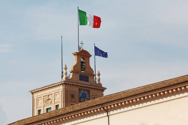 istock Torrino del Quirinale with flags 1076295532